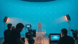 Selbstleuchtendes Bluescreen-System